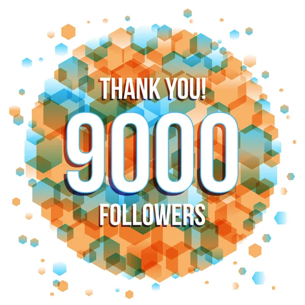 Teşekkür 9000 takipçileri tebrik kartı
