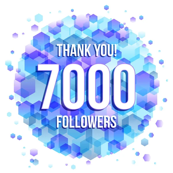 Teşekkür 7000 takipçileri tebrik kartı