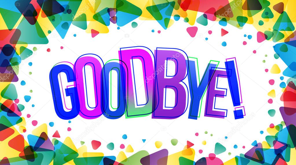 Goodbye word vector illustration