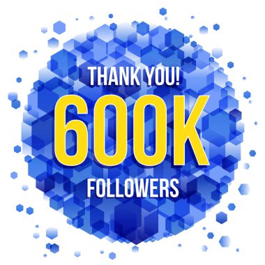 Teşekkür ederim 600k takipçileri kartı