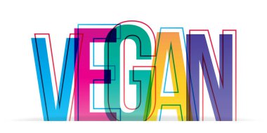 Vegan kelime vektör yazı