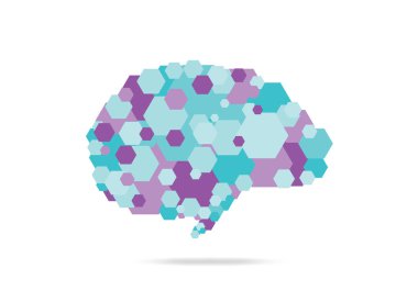 Soyut beyin grafik. Vektör çizim