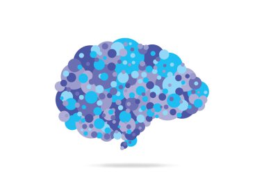 İnsan beyni yaratıcı kavramı. Vektör çizim