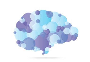 İnsan beyni yaratıcı kavramı. Vektör çizim.