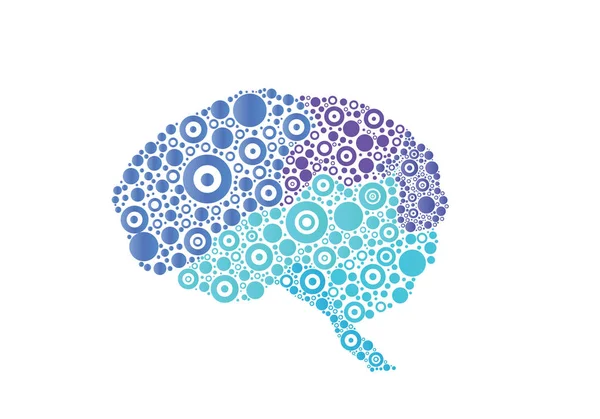 Soyut beyin grafik. Vektör çizim