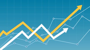 Oklarla soyut mali grafik