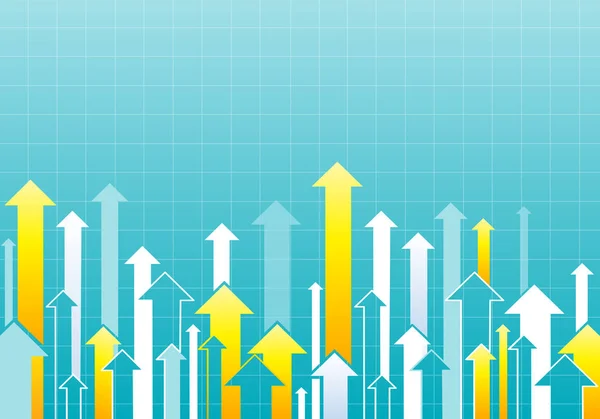 Gráfico Seta Financeira Gráfico Negócios Vetorial Com Seta Mostrando Lucros —  Vetores de Stock