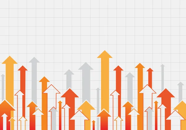 Finansiella Pilen Diagrammet Vector Business Diagram Med Pil Visar Vinster — Stock vektor