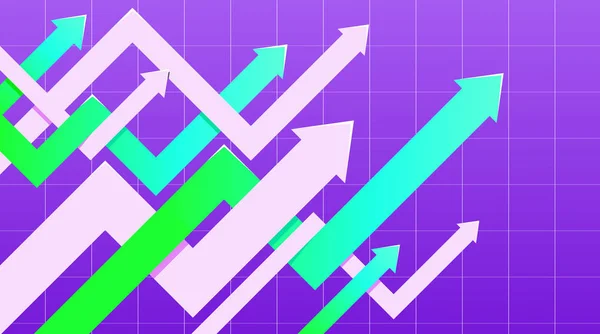 Finansiella Pilen Graph Vector — Stock vektor