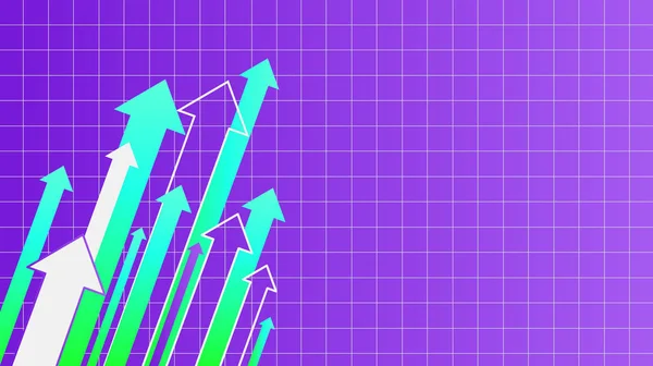 Finansiella Pilen Diagrammet Vector Business Diagram Med Pil Visar Vinster — Stock vektor