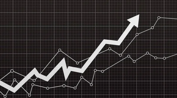 Abstraktes Finanzdiagramm Mit Pfeil — Stockvektor