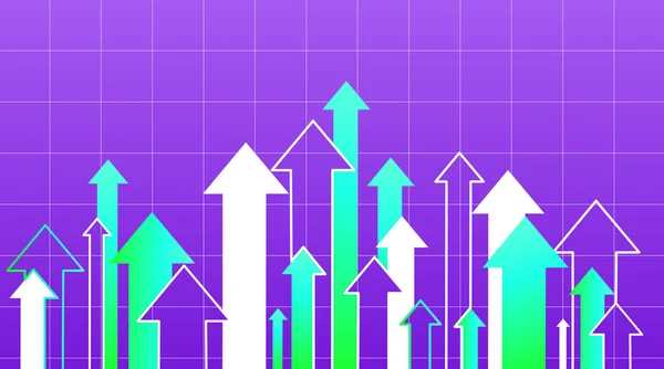 Gráfico Seta Financeira Gráfico Negócio Vetorial Com Setas Gráficos De Vetores