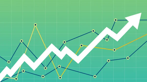 Gráfico Financeiro Abstrato Com Seta Vetor De Stock