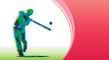 Beyzbol oyuncusu topa vuruyor