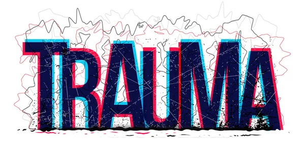 Trauma Palavra Vetor Ilustração Criativa Vetor De Stock