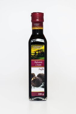 Trüf tadı ile koyu balsamik krem Cam şişe