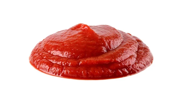 Leckere Dicke Tomatenketchup Isoliert Auf Weißem Hintergrund Gewürze Gewürze Und — Stockfoto