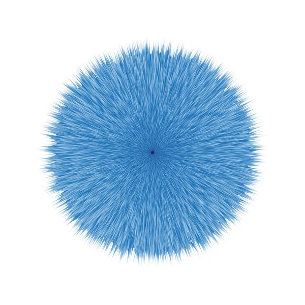 Blue Fluffy Hair Pom — Stock Photo, Image