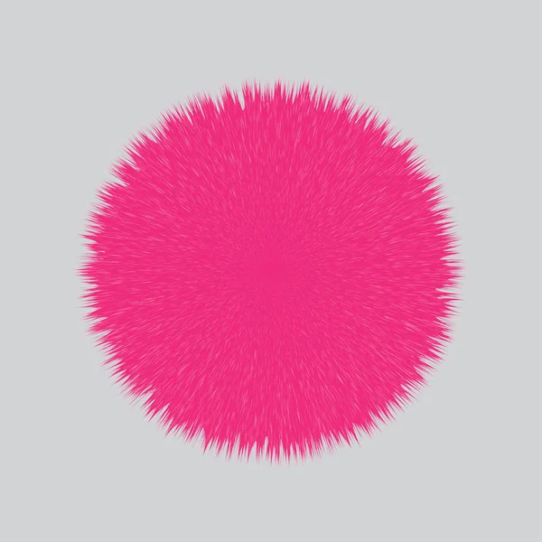Розовый Пушистый Хайр Пом Белом Фоне — стоковое фото