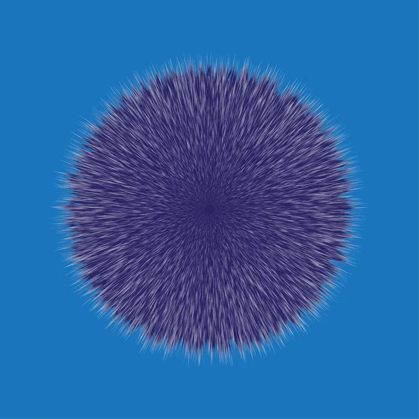 Cabelo fofo azul Pom, ilustração 3D — Fotografia de Stock