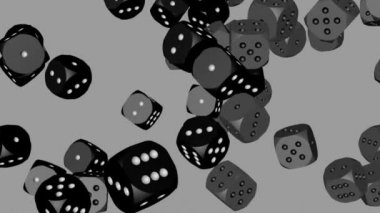 Siyah ve gri renk zar çarpıştı