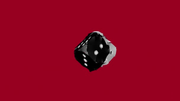 Black Soft и White Soft Dice столкнулись — стоковое видео