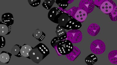 Siyah ve mor zar çarpıştı