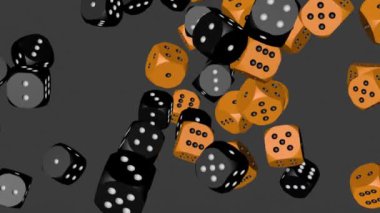 Siyah ve turuncu zar çarpıştı