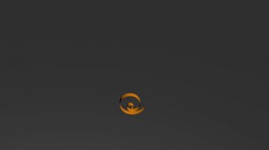 Gökkuşağı renkli bant sarmal döngü, 3d render