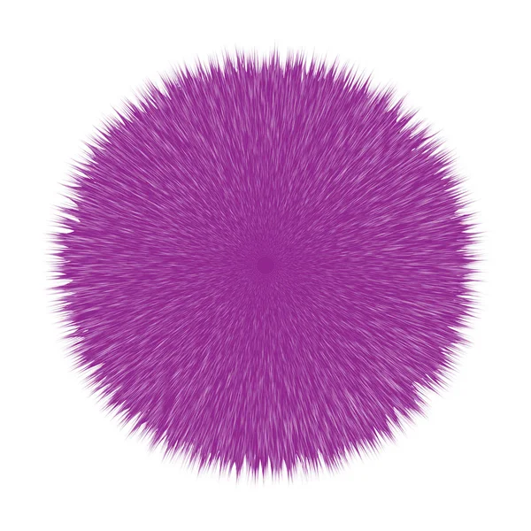 Purple Fluffy Hair Pom, 3D Illustration on White — Stock Photo, Image