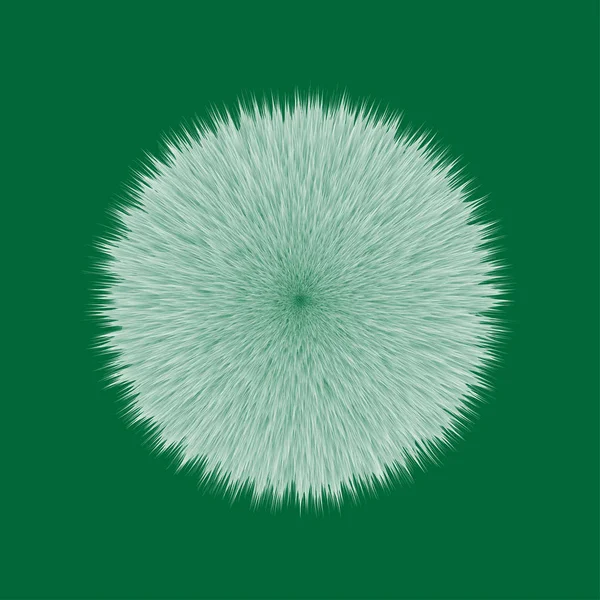 Green puszyste włosy Pom, ilustracja 3d — Zdjęcie stockowe
