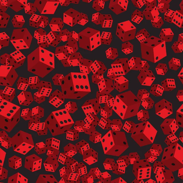 Червоні кубики безшовні візерунок, 3D ілюстрація — стоковий вектор