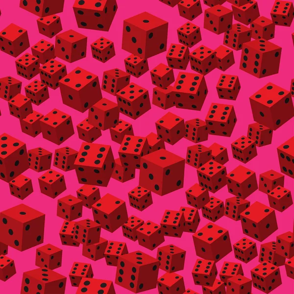 Червоні кубики безшовні візерунок, 3D ілюстрація — стоковий вектор