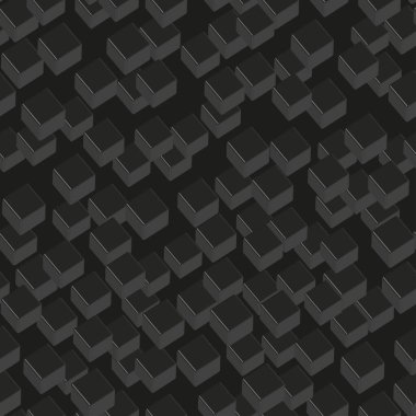 Kara Arkaplanda Siyah Küpsüz Desen