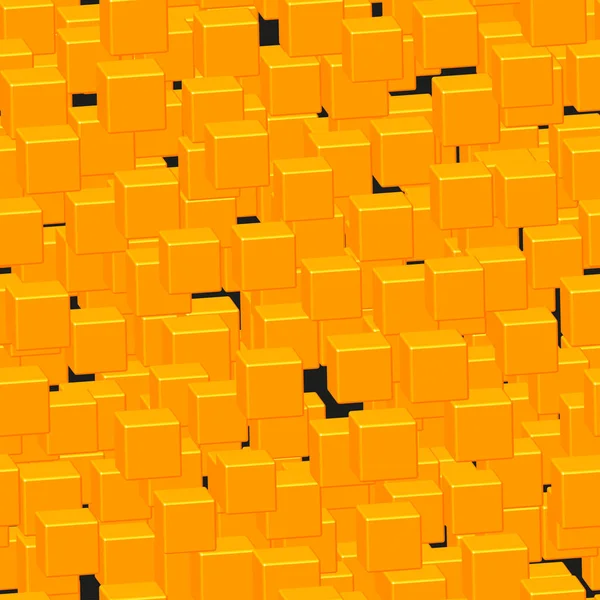 Guld kuber sömlös mönster på svart — Stock vektor