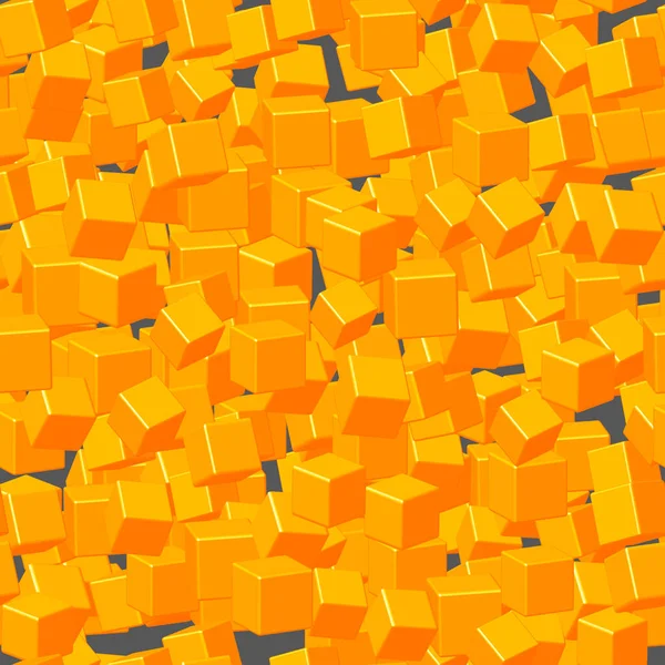 Cubes d'or motif sans couture sur noir — Image vectorielle