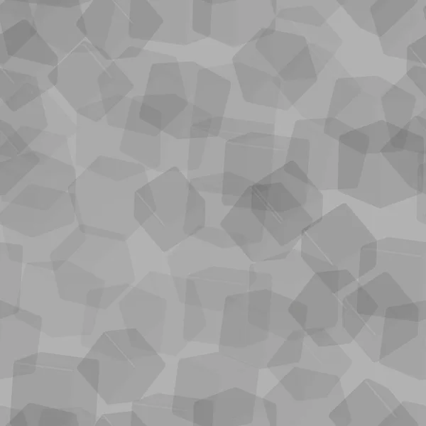 Серый прозрачный кубический бесшовный рисунок, 3D иллюстрация — стоковый вектор