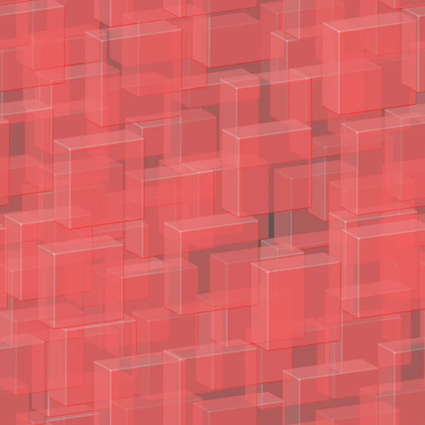 Patrón transparente Azulejos rojos sin costura, Ilustración 3D — Vector de stock