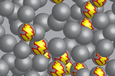 Soyut Gri Toplar 3B Kusursuz Çizim