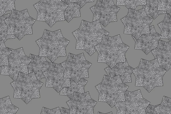 Silver Stars 3D Seamless Pattern — стоковий вектор