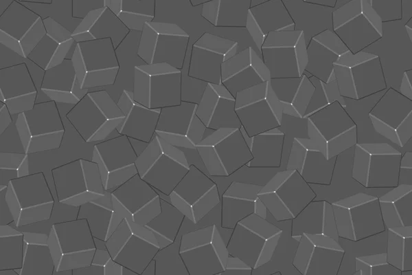 Cubes gris motif sans couture sur fond gris — Image vectorielle