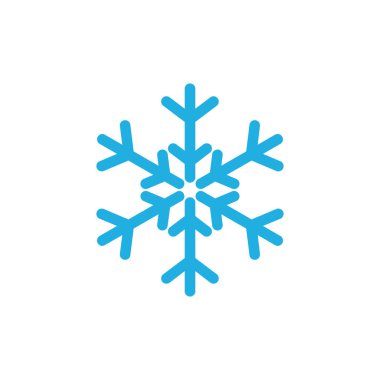 Beyaz arka plan üzerinde vektör illüstrasyon izole kar tanesi düz simgesi