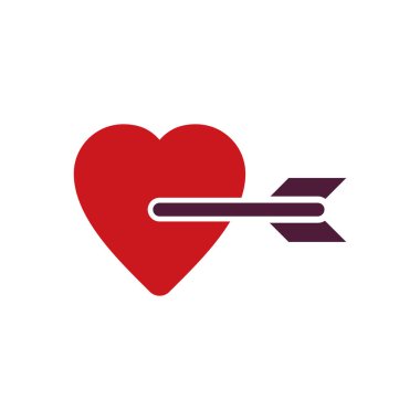 Aşk Logo simge tasarımında düşüyor