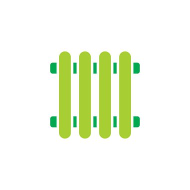 Beyaz arka plan üzerinde vektör illüstrasyon izole küçük çit düz simgesi