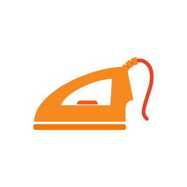 Beyaz arka plan üzerinde vektör illüstrasyon izole demir düz simgesi