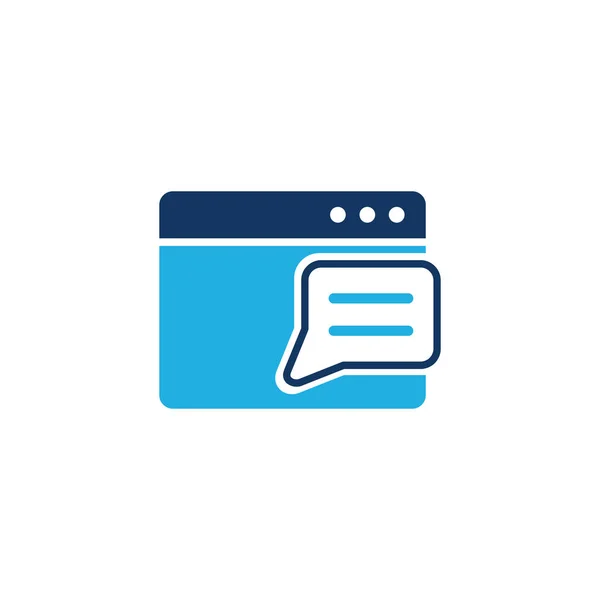 Online Chat Logo Pictogram Ontwerp — Stockvector