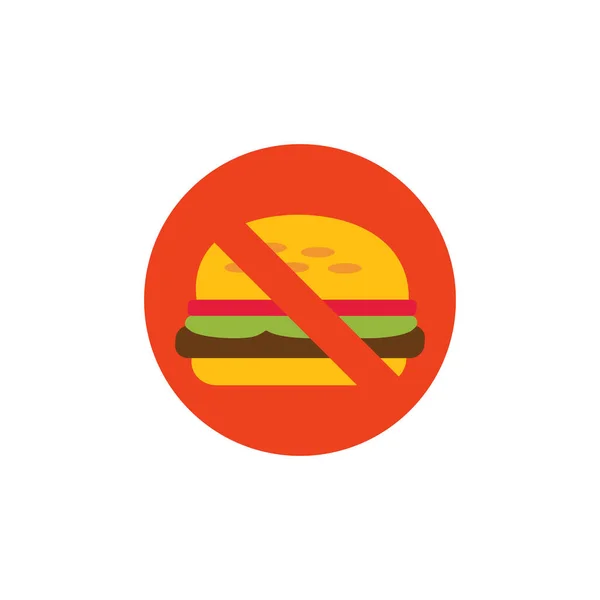 Kein Burger Logo Icon Design — Stockvektor