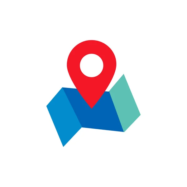 Pin Map Logo Icon Design — Stock Vector