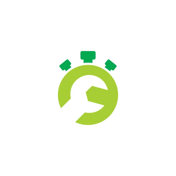 Fijar Tiempo Logo Icono Diseño — Vector de stock