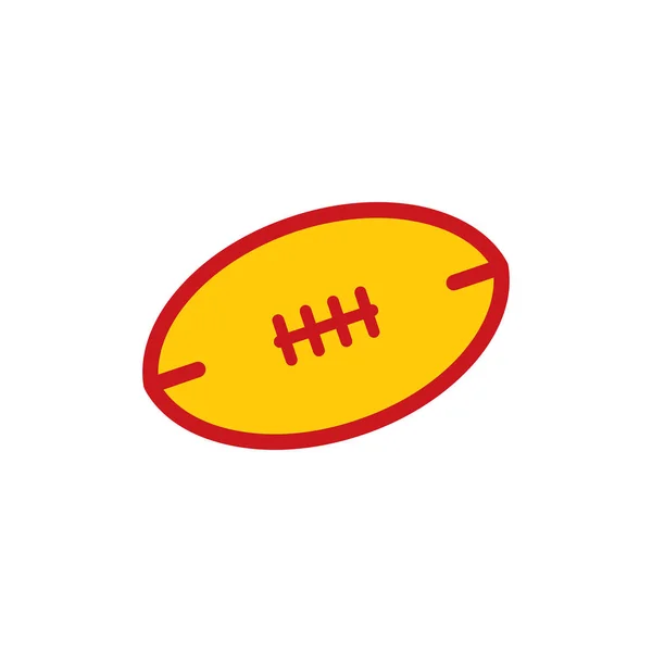 Icona Logo Rugby Sport Design — Vettoriale Stock